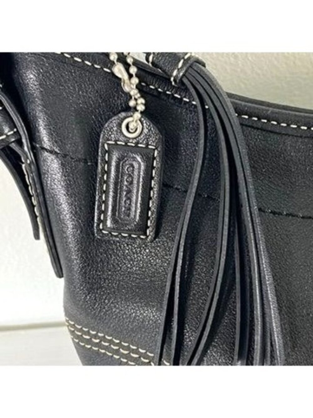 VTG Coach Soho Mini Hobo Black Leather Shoulder Bag Purse Authentic 1310 EUC - Picture 5 of 12